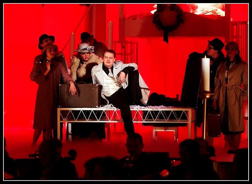 On stage